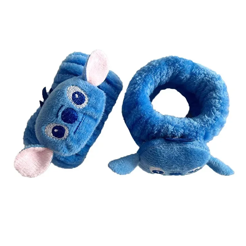 ديزني غرزة رباط شعر غسل الوجه شريط للرسغ Kawaii الكرتون لينة أفخم يشكلون عقال أغطية الرأس المرنة النساء فتاة 3 قطع مجموعة