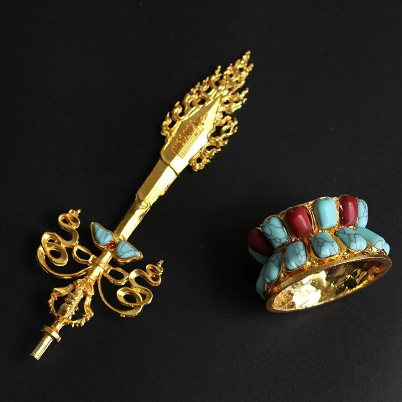 1pc, Metal Manjusri Sword Ornament,  Feng Shui Handicrafts,  Home Accessories, Supplies for Buddha Offering, Temple Ornaments