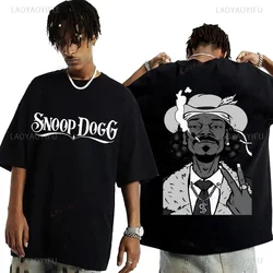 Rapper Snoop dog graphic hip hop style funny street fashion casual street wear all-purpose T-shirt for men and women