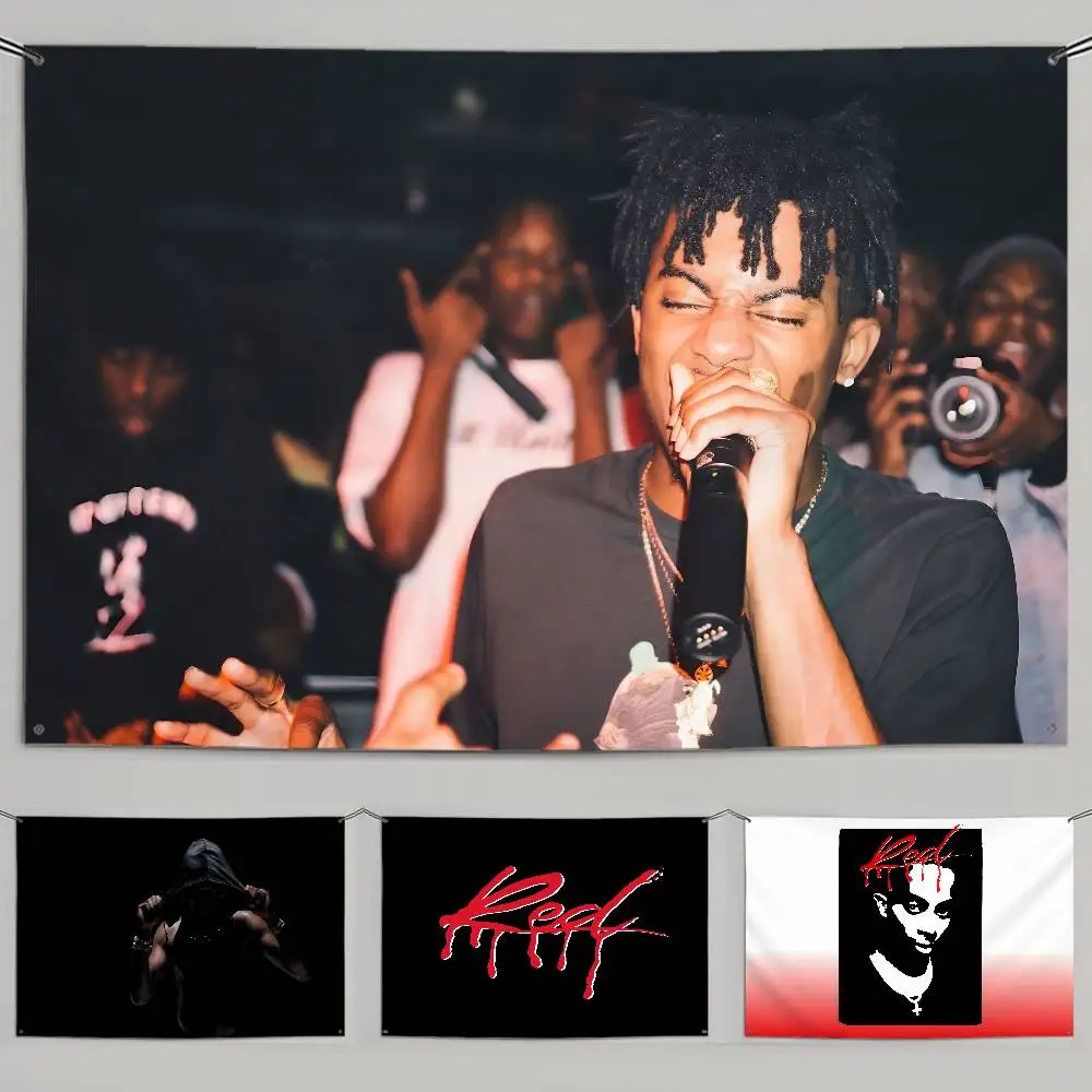 Playboi Carti Die Lit Whole Lotta Red Hip Pop bandera personalizada banderas tapiz colgante de pared bandera decorativa al aire libre manta de fondo
