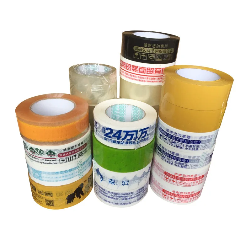 10 pieces(custom) factory low MOQ quality custom branded printed packing tape sealing packaging tape with logo