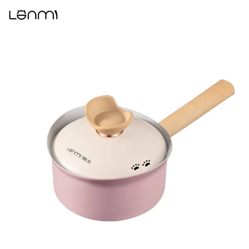 

LANMI 18 см антипригарный горшок для молока из алюминиевого сплава, горшок для детского питания, кастрюля с подогревом молока, многофункциональный горшок, легко чистится для дома