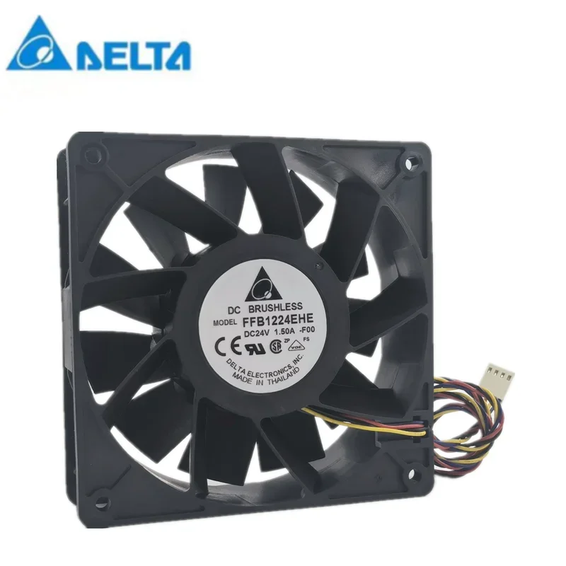 

+New 12cm for delta FFB1224EHE 24V 1.5A 12038 violence frequency converter server fan2-pack