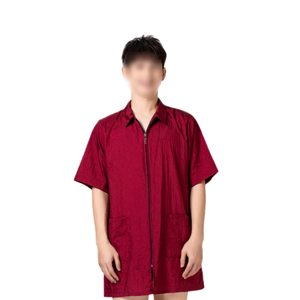 染毛剤服シンプルで耐久性のあるナイロン半袖作業服男性女性用防水快適な染毛剤店での使用