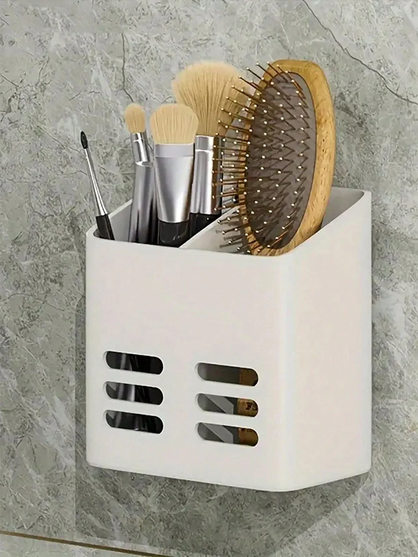 

1Pc Wall Mounted Bathroom Rack, Toothbrush Toothpaste Comb Tube, Bathroom Drain Rack, Makeup Brush Holde Toothbrus holder