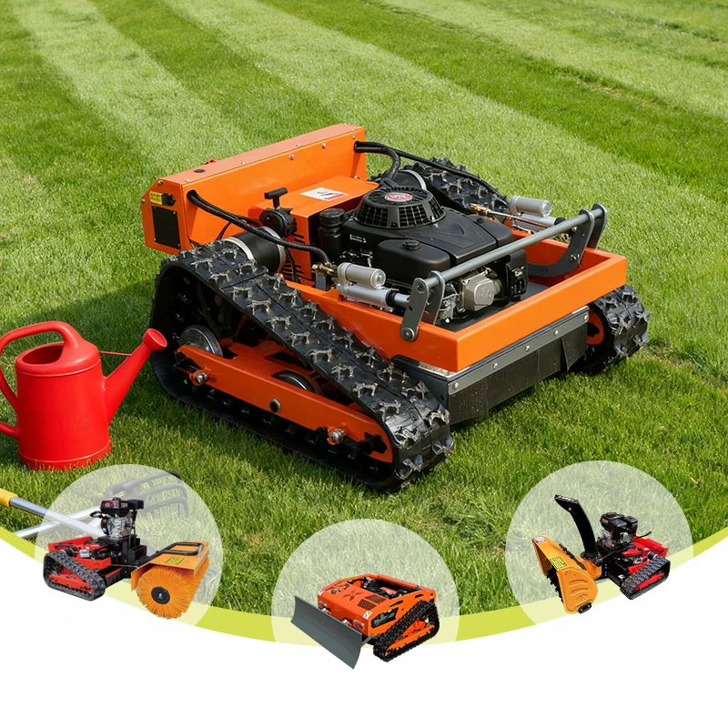 Performance industrial grade crawler lawn mower with remote operation electric riding lawn mower