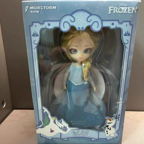 Äkta Morstorm Disney Prinsessa Serie Snövit Elsa Belle Anime Actionfigur Rörlig Led Bjd Söt Leksak Ornament Flickor Gåva 12 best sales Elsa-docka - №8