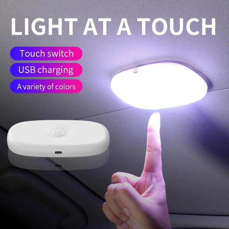 

LED Car Roof Interior Lighting USB Charging Wireless Magnet Ceiling Atmosphere Reading Light Cabinet Bathroom Bedroom Trunk Lamp