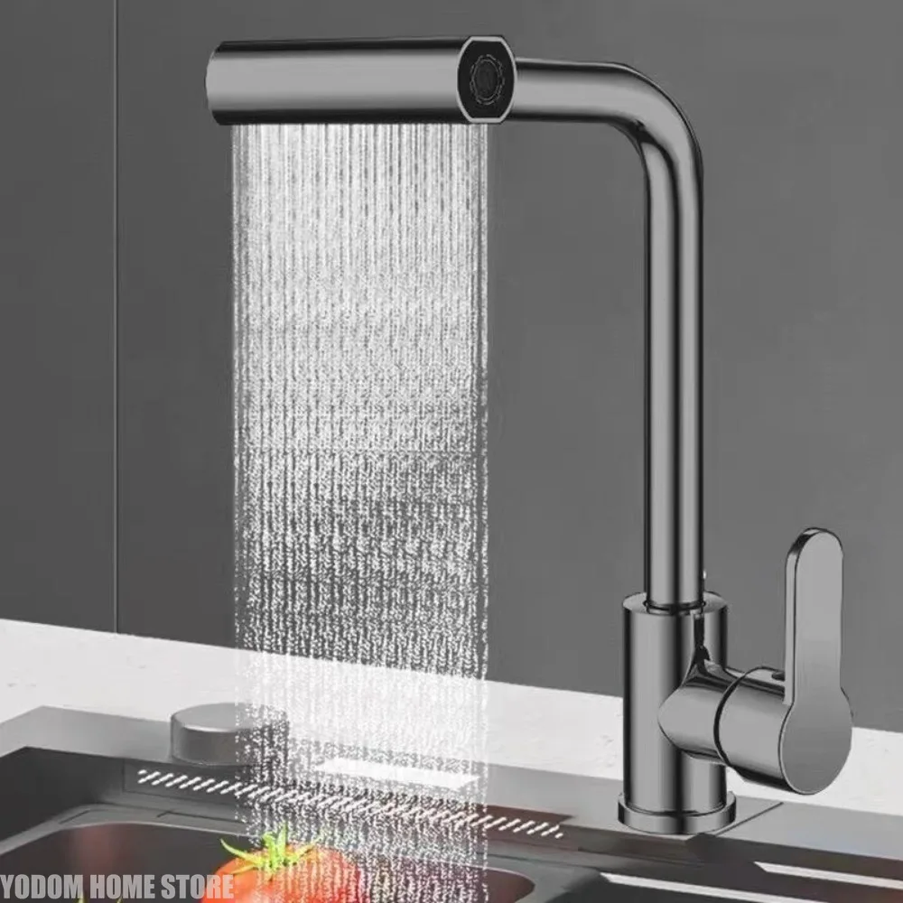 

Kitchen Faucets Equipped with Adjustable Hot and Cold Water Mixer Faucets for Kitchen Sinks, Featuring A Water Shower Mode