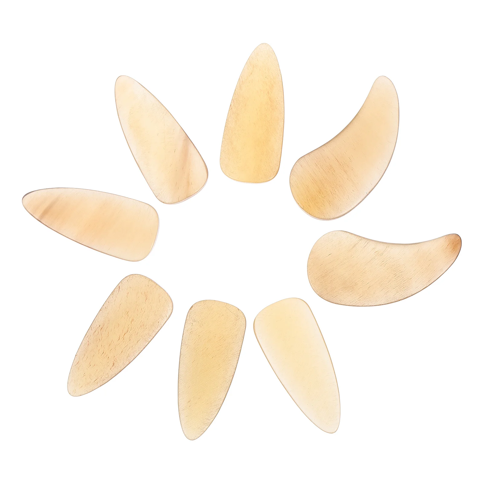 

8 pcs Guzheng Nail Covers Smooth Finger Protectors For Beginners Groove Design Warm Sound Durable Lightweight Guzheng