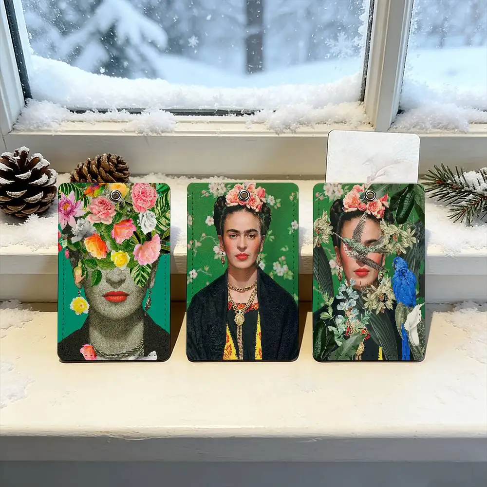 Frida Kahlo Kaarthouder Sleutelhanger Badge Houder ID-kaart Pass Hang Touw Lariat Lanyard voor sleutelhangers Accessoires Cadeau