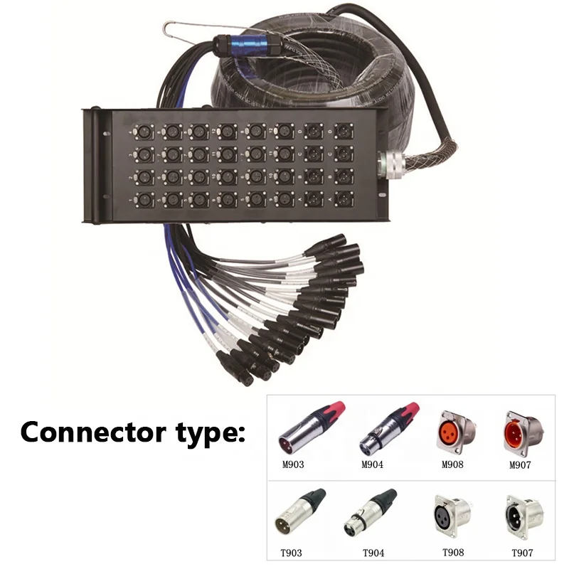 Multichannel Xlr Y Splitter Cable 3 Pin Xlr Female To Male De Power Dmx Snake Audio Cable 4 8 12 16 24 32 48 Channel