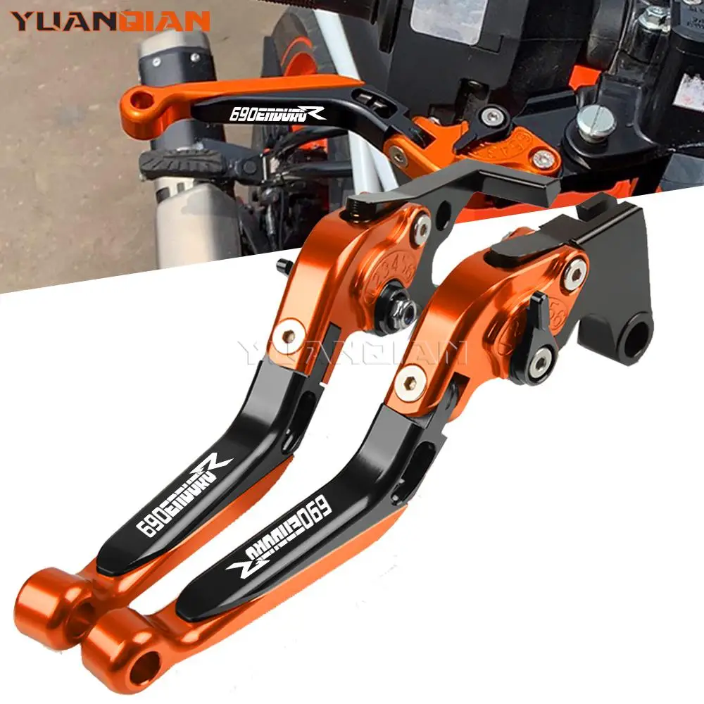 For 690 Enduror 690Enduror 2014 2015 2016 2017 Accessories Motorcycle Extendable adjustable Brake Clutch Levers Handlebar grips