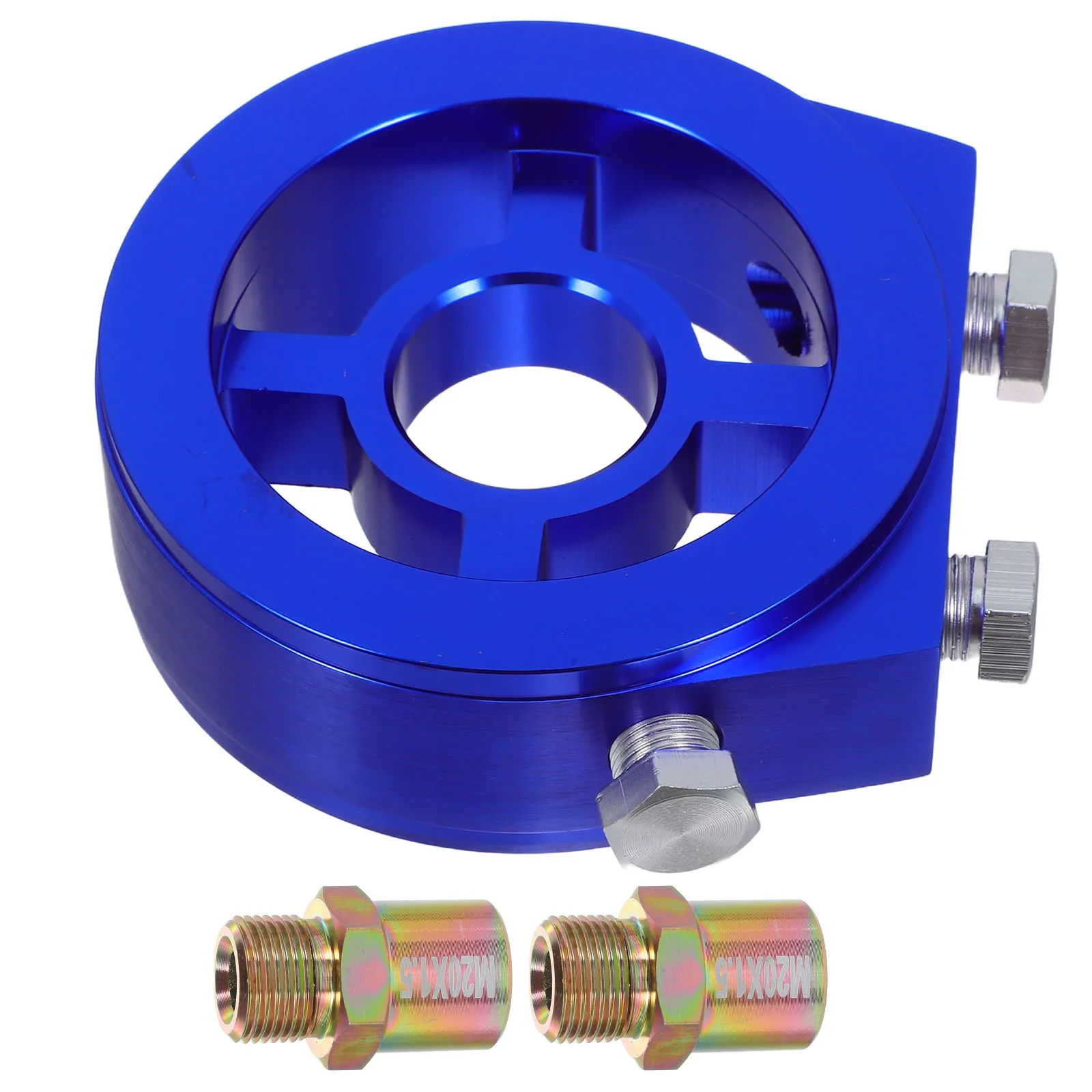 

Oil Cooler Adapter Aluminum Sandwich Plate Temp Gauge Thread Universal Oil Kit Alloy Adapter Heat Dissipation