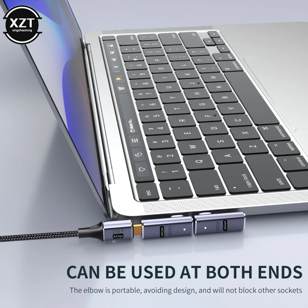 Adaptador magnético tipo C, conversor de acessórios para computador, 140W