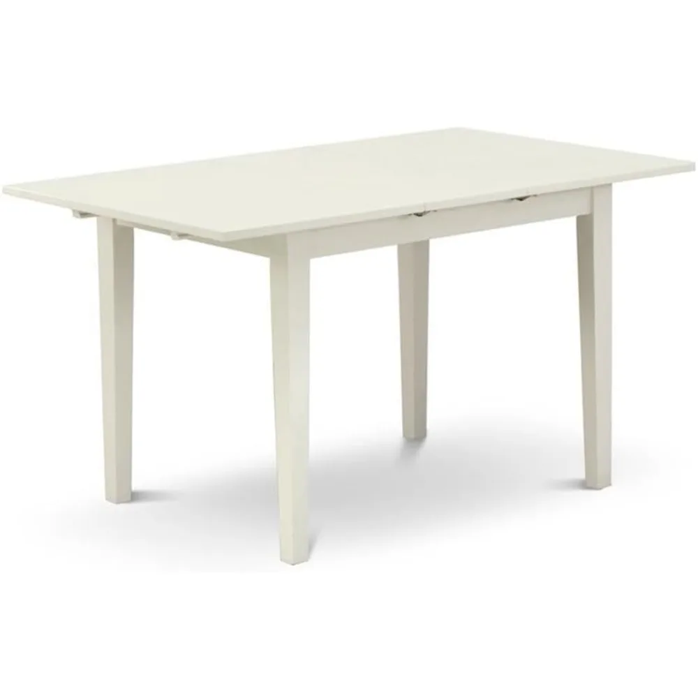 

NFT-LWH-T Norfolk Kitchen Table - a Rectangle Dining Table Top with Butterfly Leaf, 32x54 Inch, Linen White