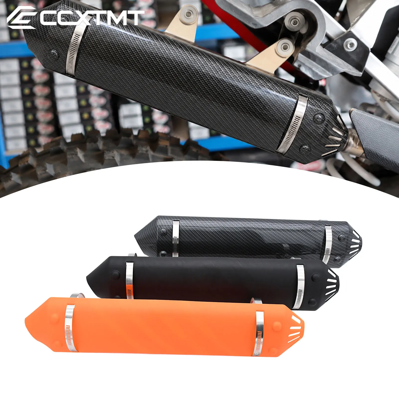 Motorcycle Muffler Exhaust Pipe Shield Protector Guard For KTM XC300 XC250 XCW300 XCW250 EXC300 EXC250 TPI 2020-2023 Universal