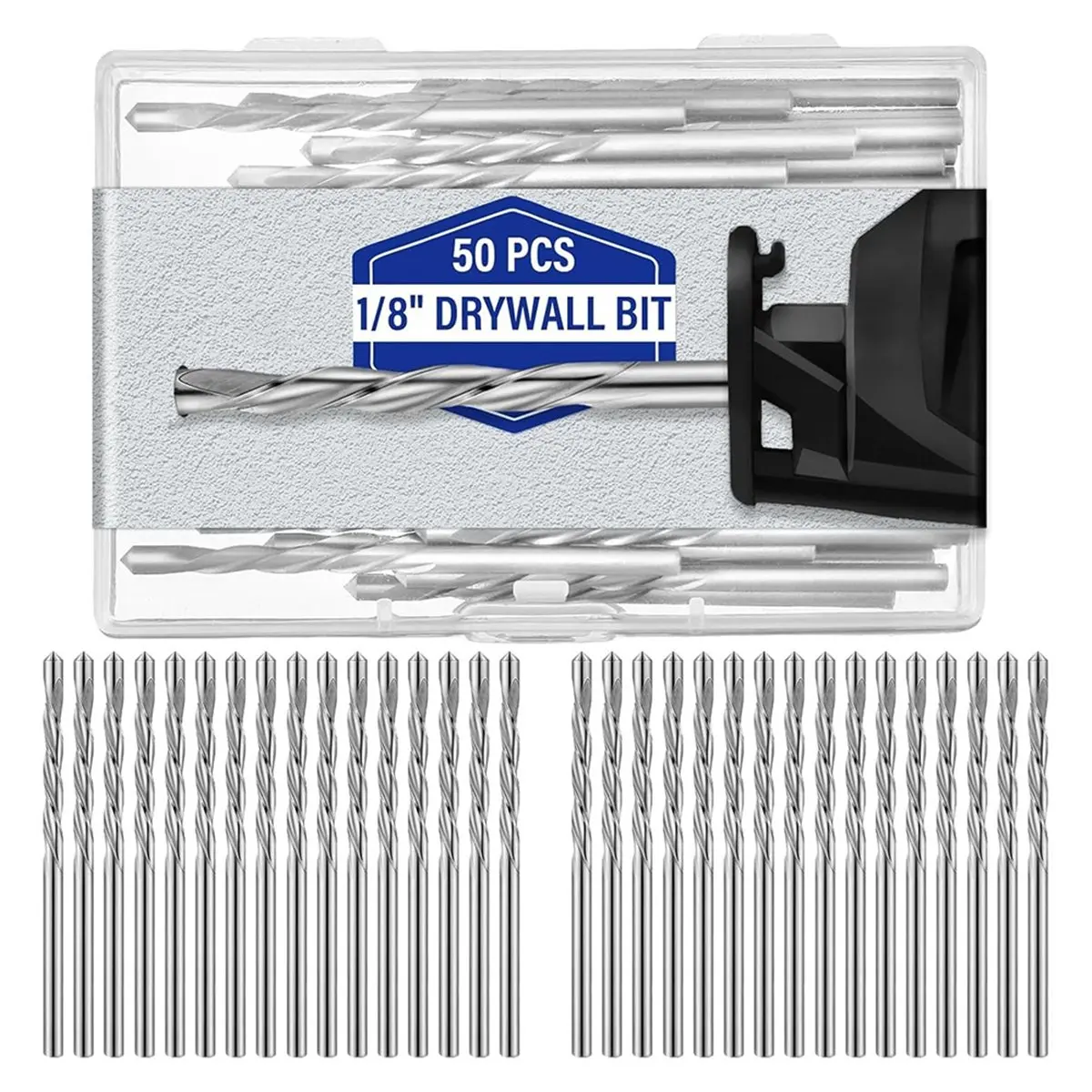 ABZT 50Pcs Drywall Bit Drywall Guide Point Cutting Bits Diameter ,1/8 Inch Drill Bits,Drywall Tools view 6