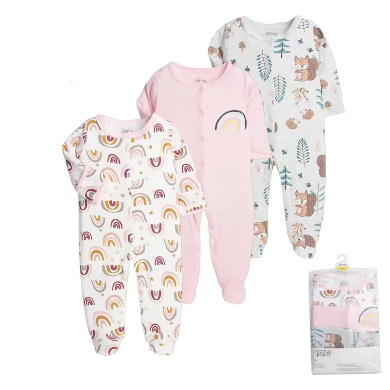 Macacões de manga comprida recém-nascidos, bodysuits para bebês meninos e meninas, roupas de cor sólida, macacão infantil, roupas de outono, 0-12M,