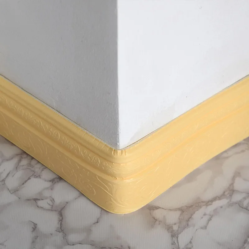 3D Foam Wall Edge Strip Stickers Self Adhesive Waterproof Baseboard Wallpaper Border Wall Sticker Bedroom Home Wall Decorations