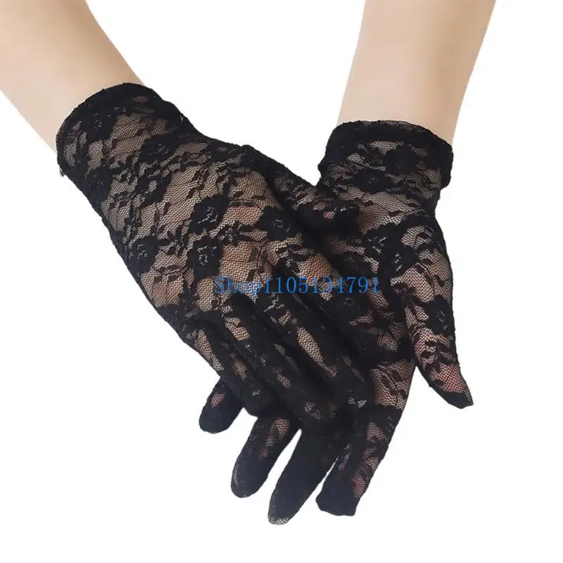 

98 км женские вечерние перчатки для ужина, элегантные перчатки с длинными пальцами, кружевные уникальные перчатки
