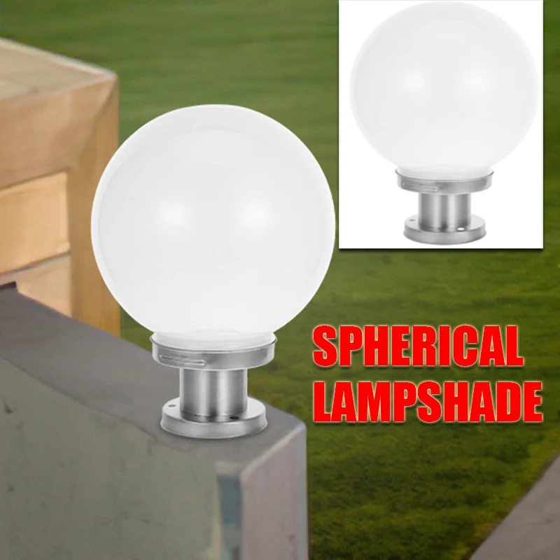 Modern Outdoor Lights Aluminum Acrylic Post Light Deck Fence LED Globe Shades Replacement Fixtures Waterproof Decorative Lamp