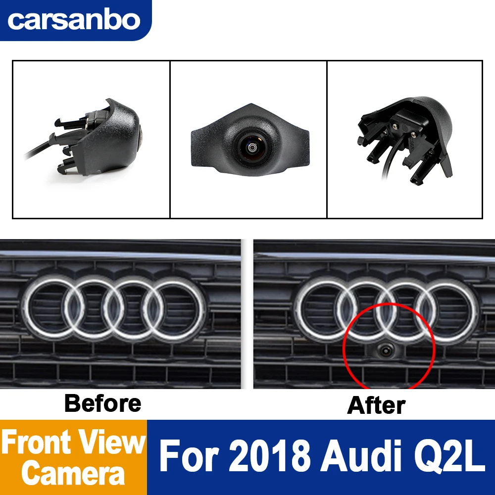 

Мужская маленькая бобочка 150 ° Автомобильная камера с объективом для Audi 2018, Q2L AHD 1080P, автомобильная камера переднего вида, ночное видение, водонепроницаемая, NTSC PAL, опционально