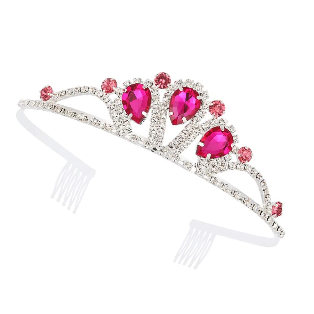 

1pc Rhinestone Crown Crown Shaped Headband Headdress Accessories Birthday Wedding Party Headdress Hair Wedding Hairband Tool