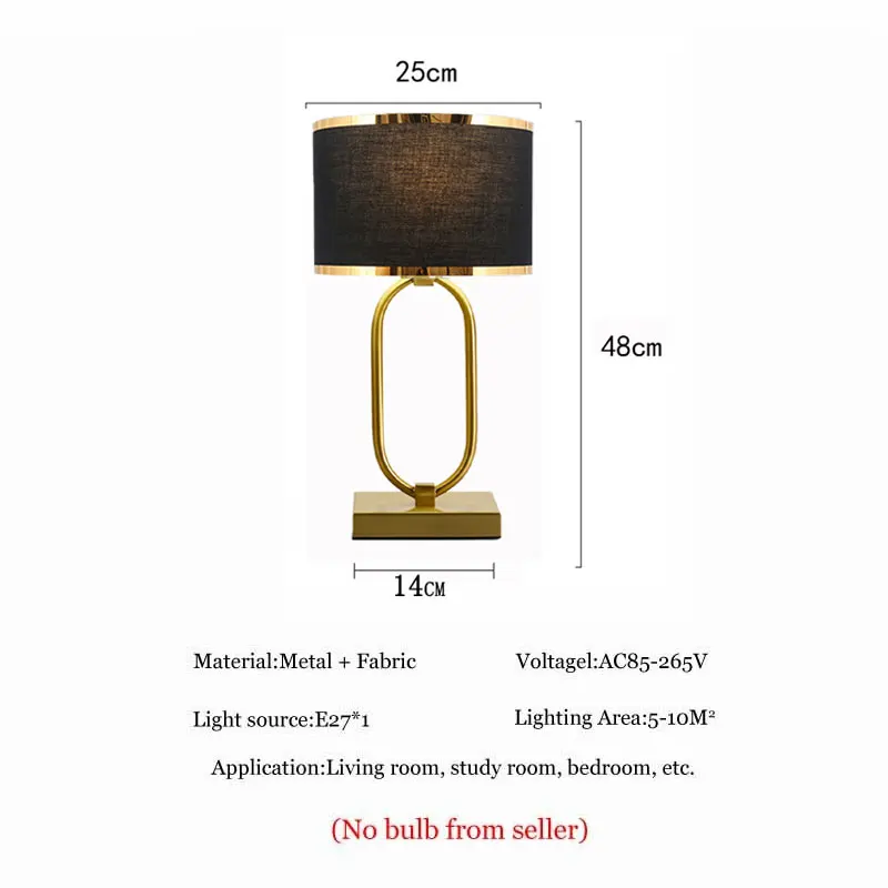 Post Modern Light Luxury Study Bedroom Bedside Lamp North European Model Room Exhibition Hall Living Room Hotel Metal Table Lamp