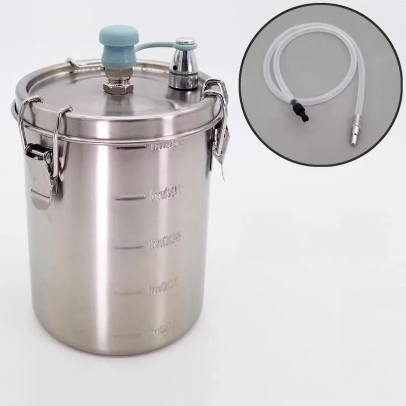 

For coffee machine, 1000ML stainless steel milk frother and storage container