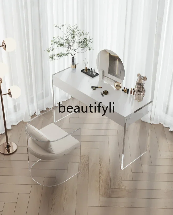 

ss D Acrylic light luxury premium dressing table set modern simple small apartment makeup table suspension