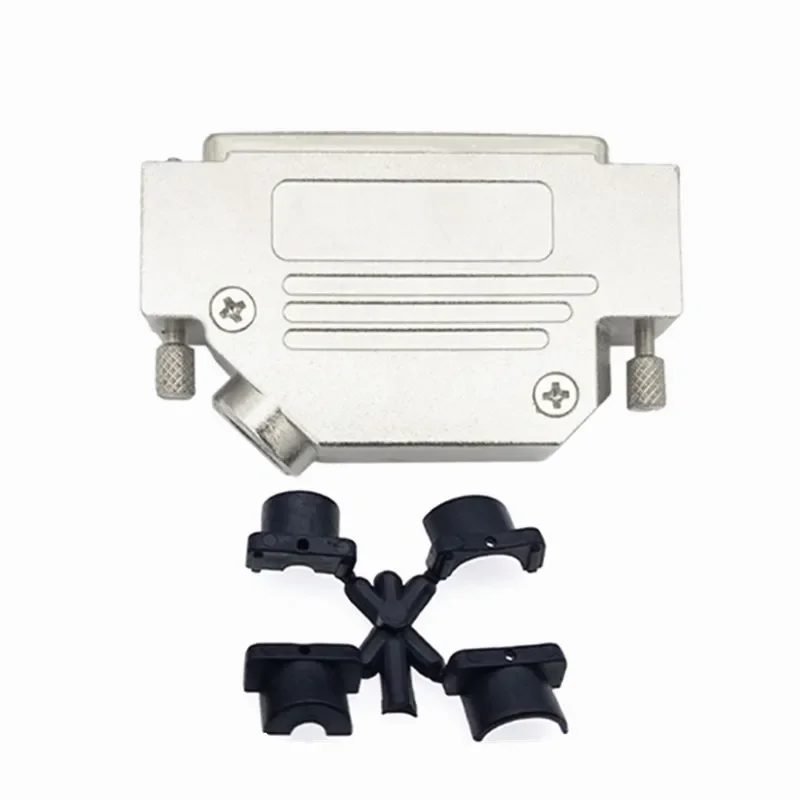 Industrial Grade DB9 DB15 DB25 DB37 Metal Cover D-SUB Connector 45 Degree Outlet Hole Metal Case Shell
