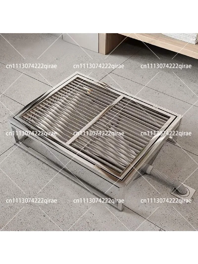 Stainless steel dog toilet automatic cleaning straight through the sewer anti-stepping shit medium dog small dog pet urine potty