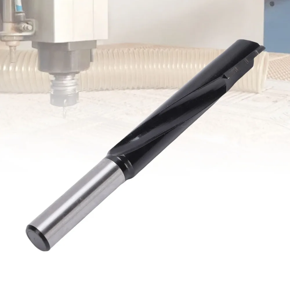 12mm Shank Spiral Router Bit Carbide Cutter 25mm Flute Length Cleaning Bottom Router Bit Hardened Steel Body 16mm Diameter