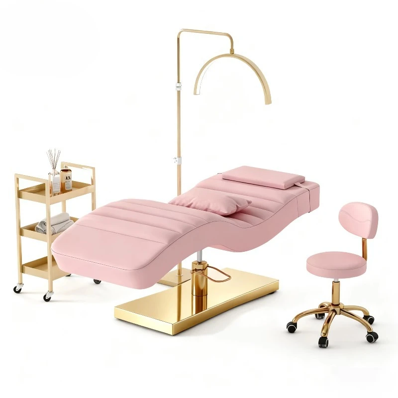 

Luxury custom color curved face bed modern salon furniture