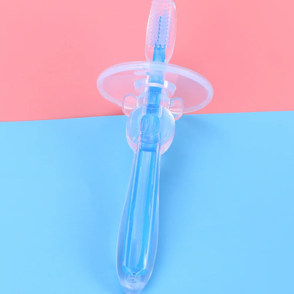 

2 шт., аксессуары для детских зубов, силиконовая щетина, тренировочная зубная щетка в форме зонтика, желтый, синий, пищевой, удобный