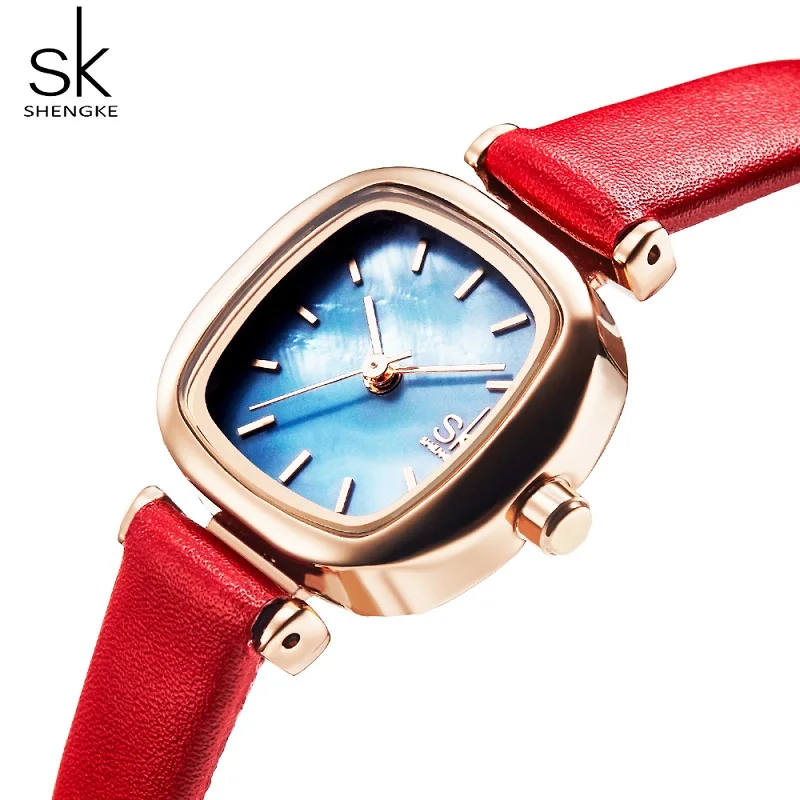 Shengke Fashion Women\'s Watches Original Design Square Ladies Quartz Wristwatches Elegant Woman\'s Best Gifts Clock for Female