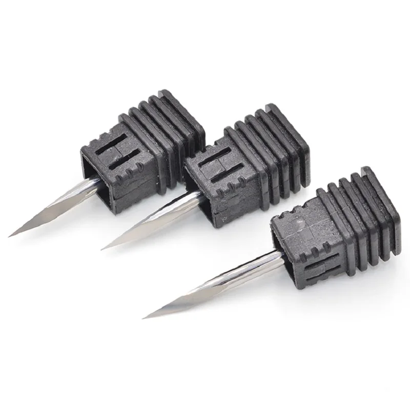 Punta per incisione A forma di V in metallo duro integrale A 3 facce/utensile per Router di CNC per utensili da taglio A forma di v in metallo duro/CNC con rivestimento serie A.