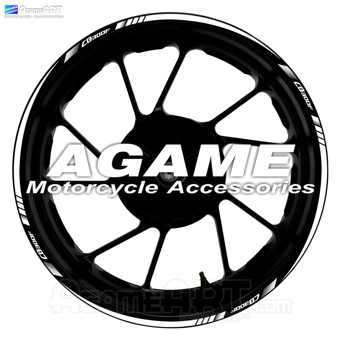 For CB300F Motorcycle Wheel Stickers Waterproof Reflective 17″ Front Rear Decal Rim Inside of Hub Decals Accessories