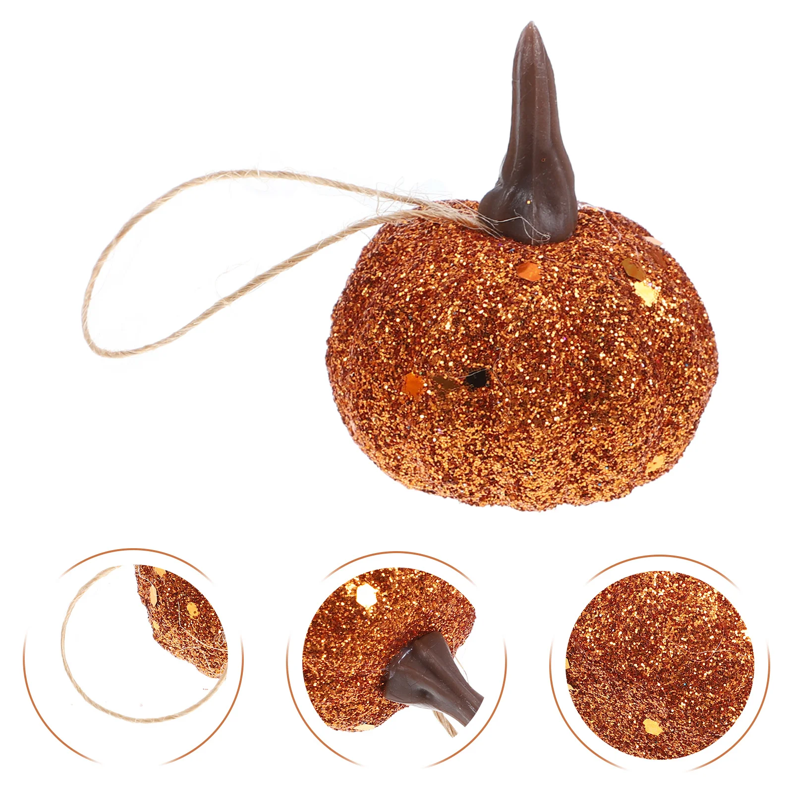 

12Pcs Artificial Glitter Foam Pumpkins Halloween Decorative Mini Pumpkins Party Table Prop Harvest Fall Pumpkin Decorations