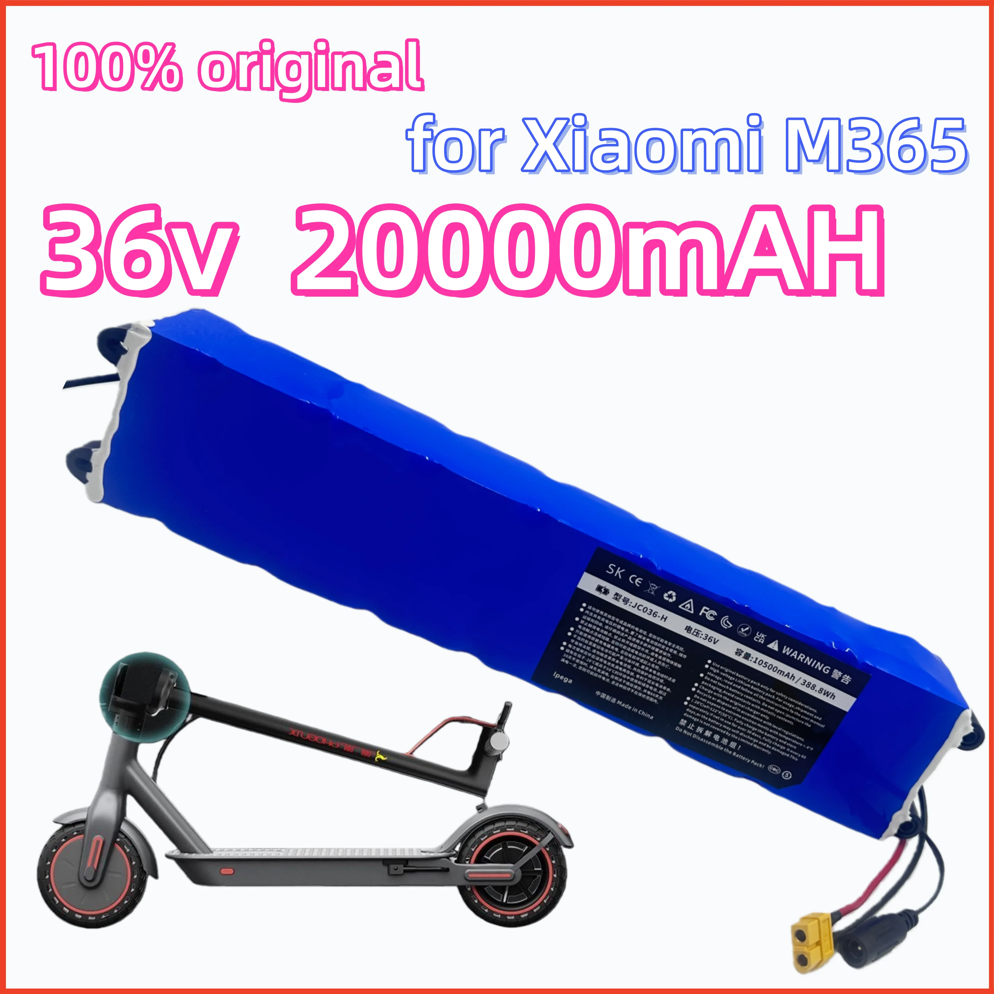 

Large capacity 36V lithium battery pack specially customized for Xiaomi M365 with 10S3P technology and 42V fast charging for saf