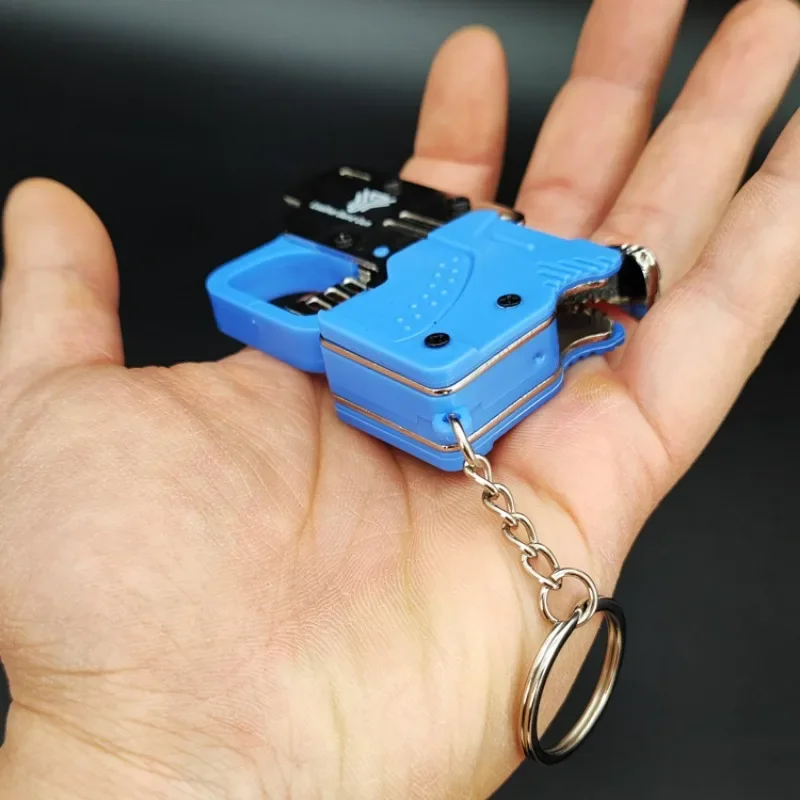 Alloy+plastic M3 Small Square Hammer, Rubber Band Gun, Continuous Firing Children's Toy Soft Bullet Gun Key