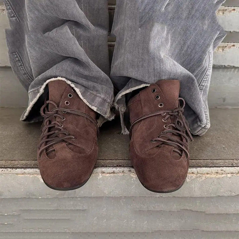 

Немецкие тренировочные кроссовки для мужчин: простые ретро-футбольные кроссовки с плоской подошвой, британский стиль, для активного отдыха, повседневные, кожаные.