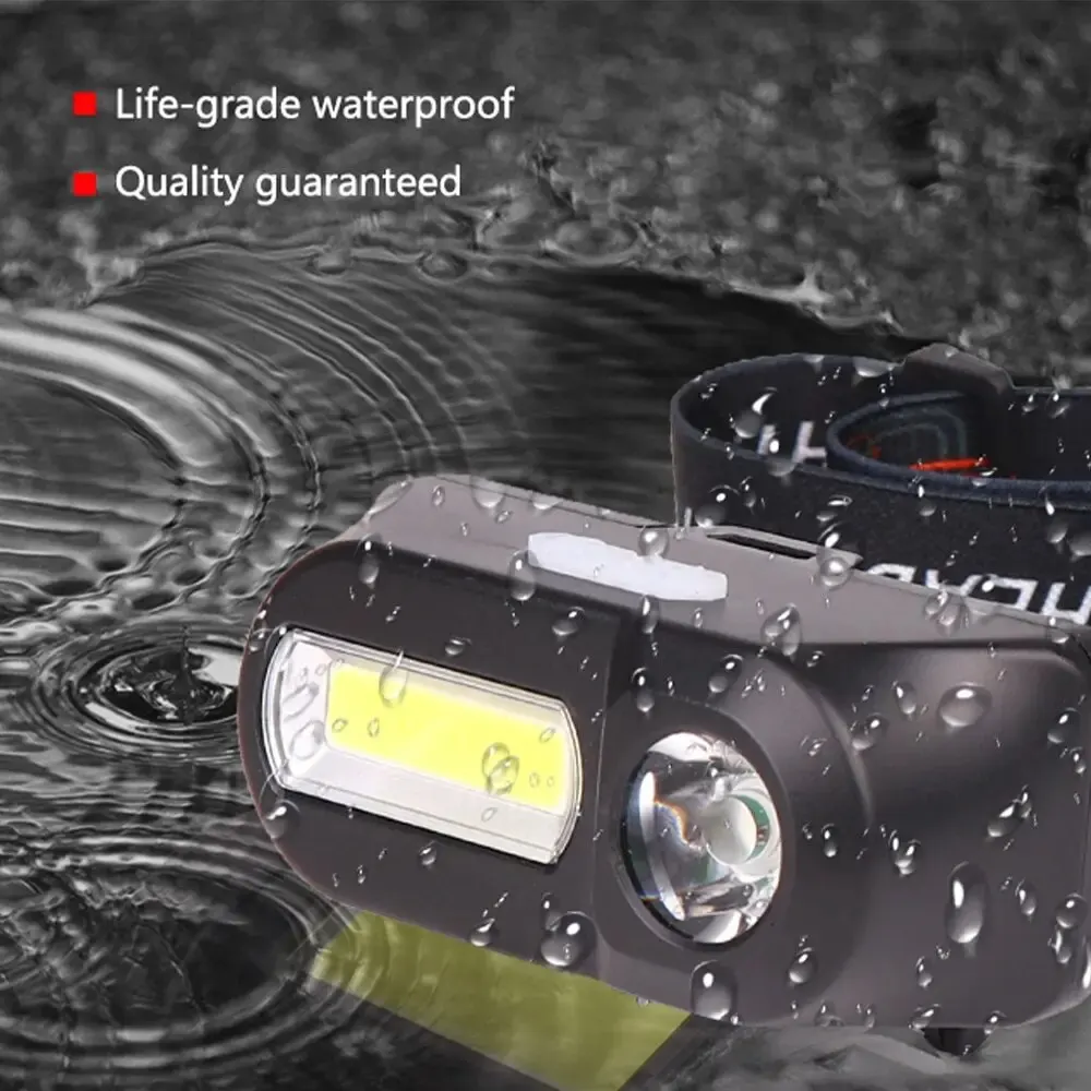 Outdoor Head Lamp Strong Light Cobled Multi Function Headlight USB Charging Head Mounted Flashlight Outdoor Night Fishing