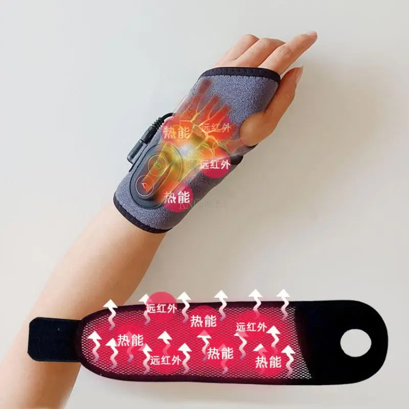 Electric Wrist Brace Sprained Wrist Tendon Sheath Warm Hand Joint Moxibustion Hot Compress Hand Massager Portable Home 1Pcs