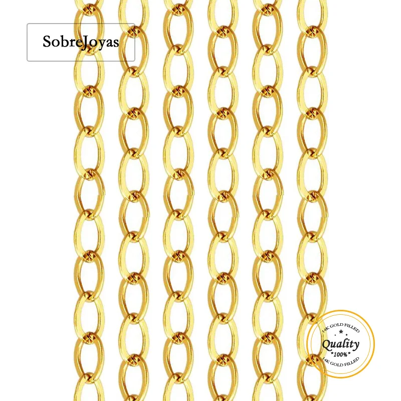 

14K Gold Filled 2.3mm Cable Chain Unfinished Minimalist Necklace DIY Jewelry Gold Filled Chain for Jewelry Making Chain