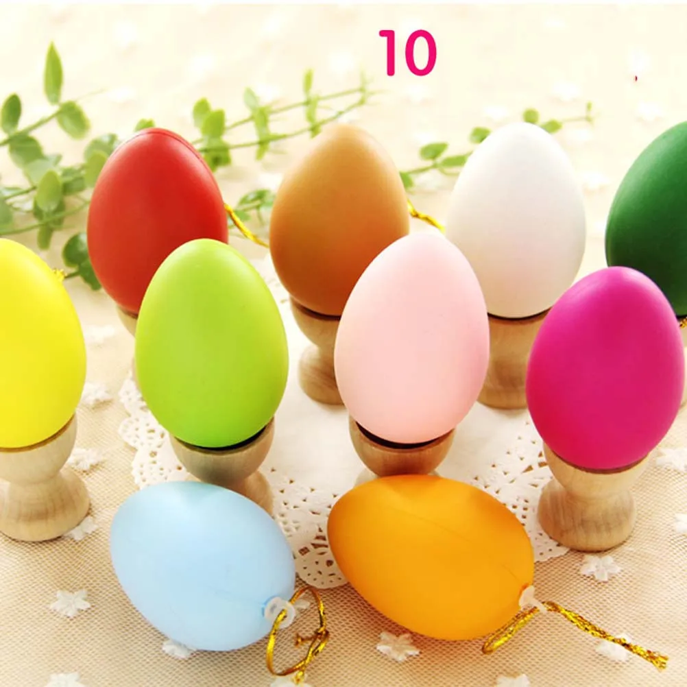 

12Pcs Hand Painted Plastic Easter Eggs Realistic Look Interactive Children's Activity Set for Holiday Decoration Craft