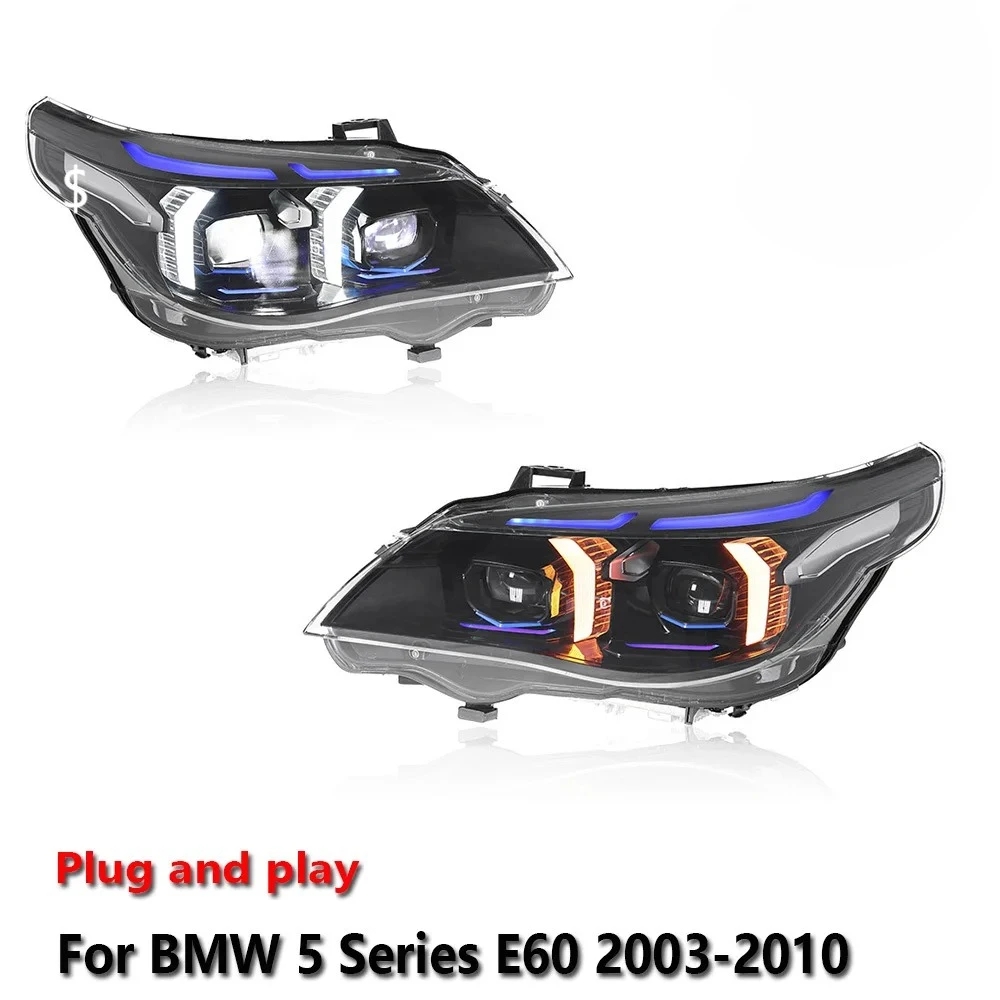

Car LED Headlight Assemblies For BMW 5 Series E60 2003-2010 Fog DRL Brake Turn Signal Lamp Plug And Play