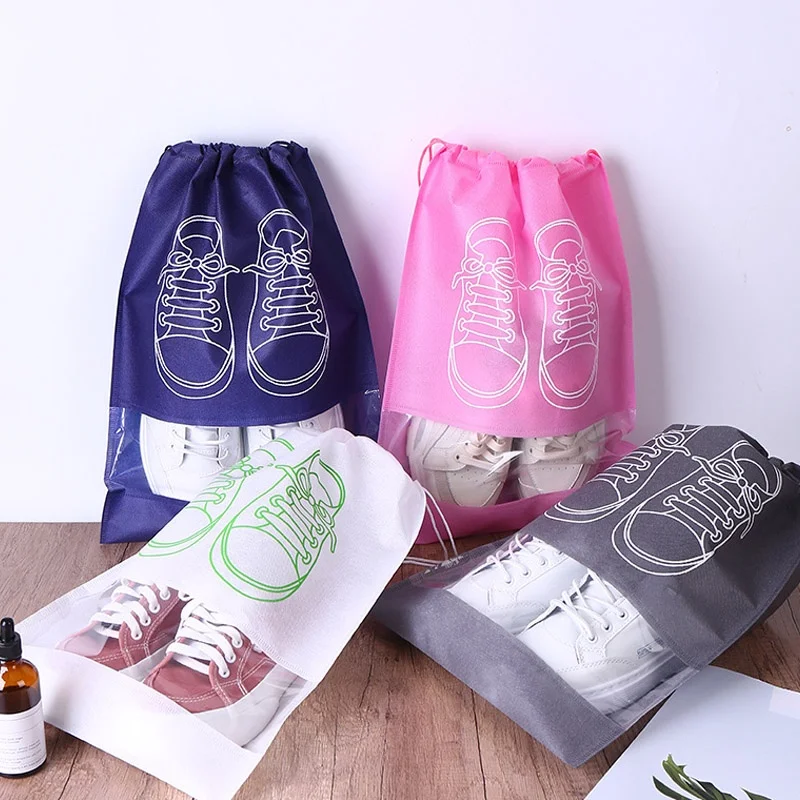 Non Woven Shoe Bag Storage Bag Shoe Storage Drawstring Tie Mouth Shoe Storage Bag Dust Bag Drawstring Shoe Bag