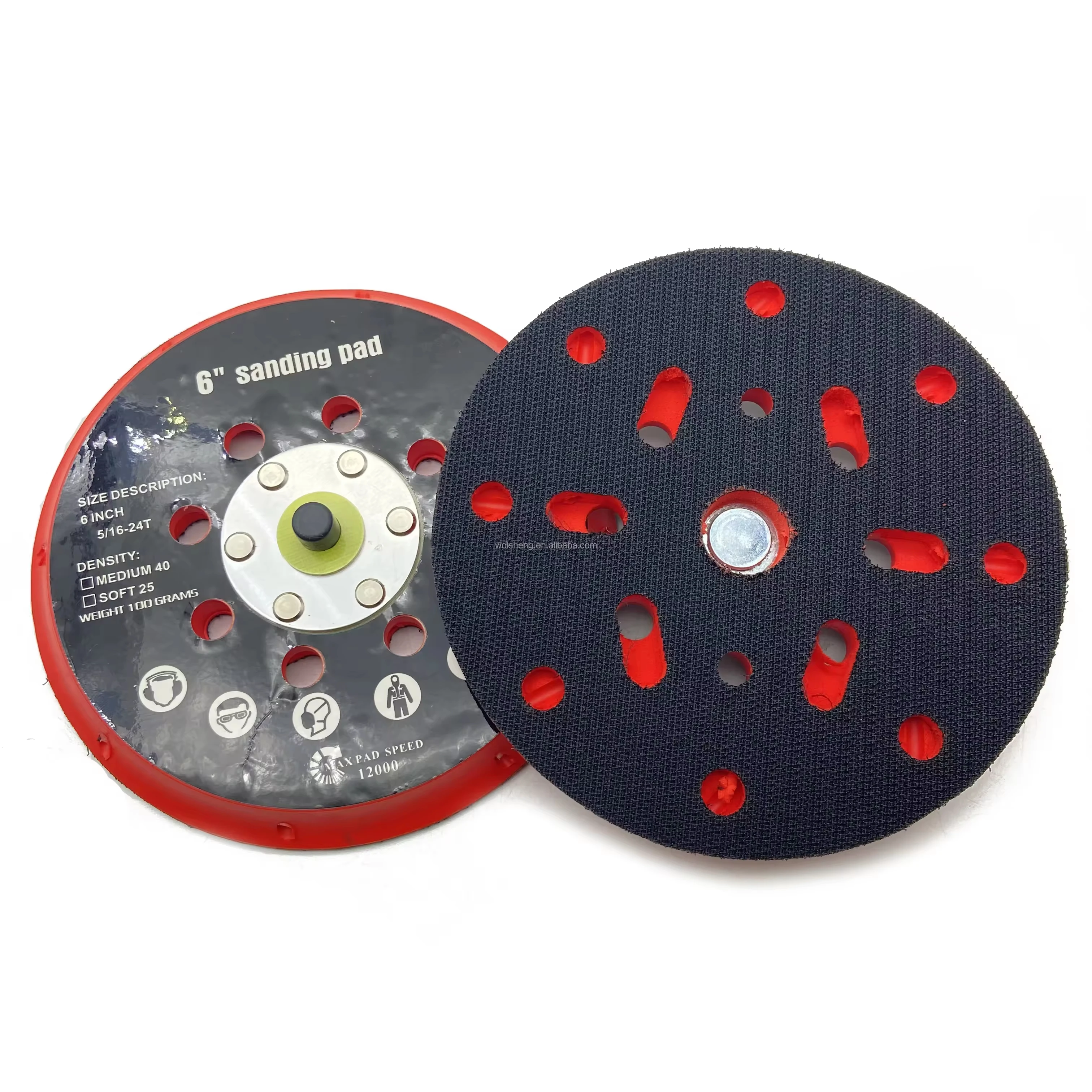 6 Inch 150mm 17-Hole Orbital Sander Pads for Orbital Sanders, High-Speed 12000 RPM Grinding and Sanding Disc